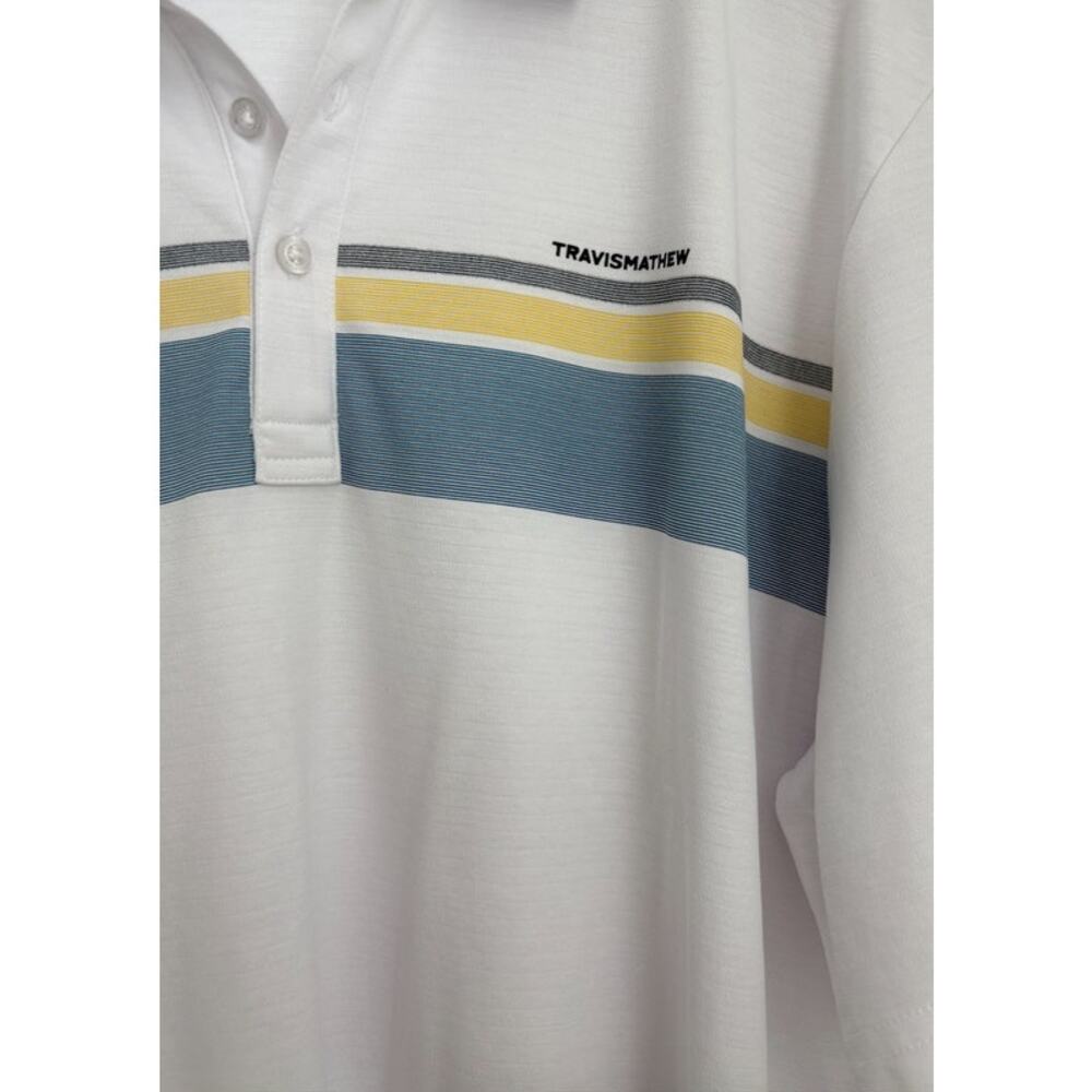 NWOT Mens Travis Mathew Off Rocky Path White Polo Size XL - Picture 6 of 6